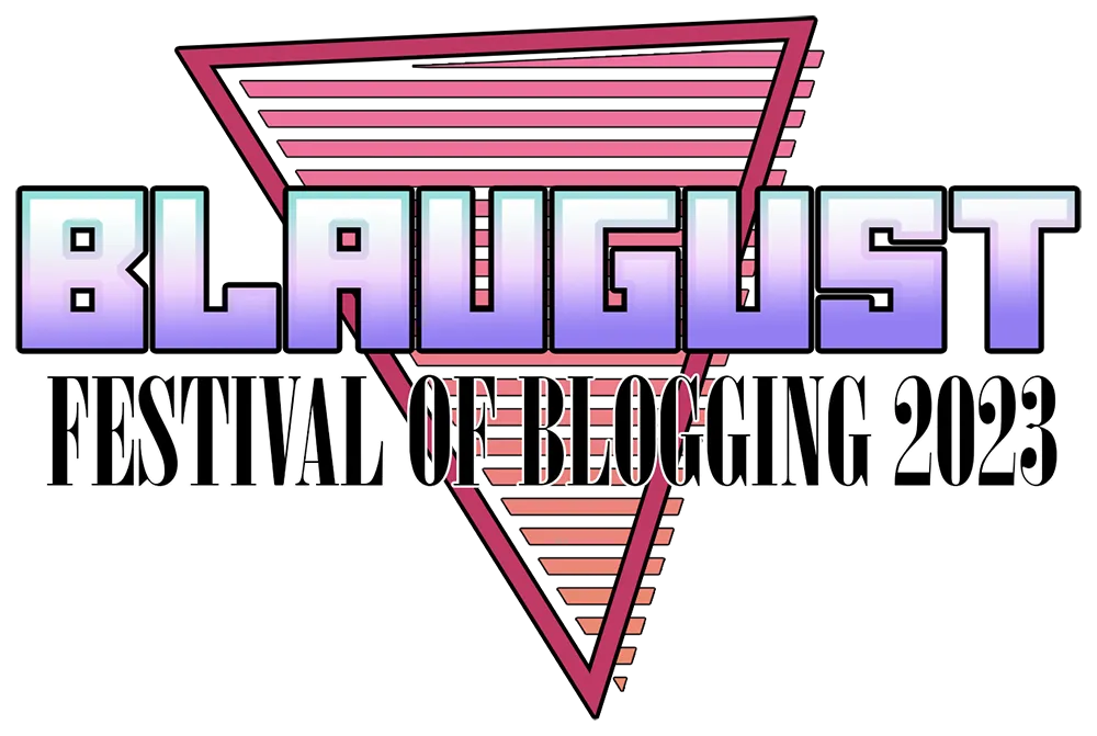 Blaugust Festival of Blogging 2023 logo.